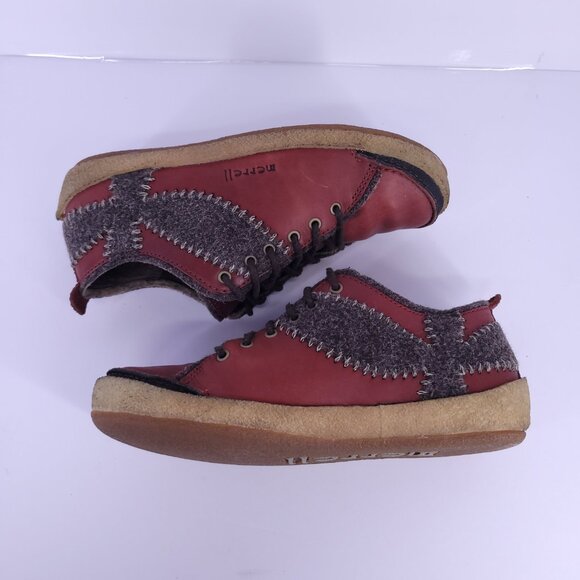 Merrell Milan Women's 6 Burnt Red Leather Wool Casual Shoes Lace Up J70642 Used - Picture 10 of 15